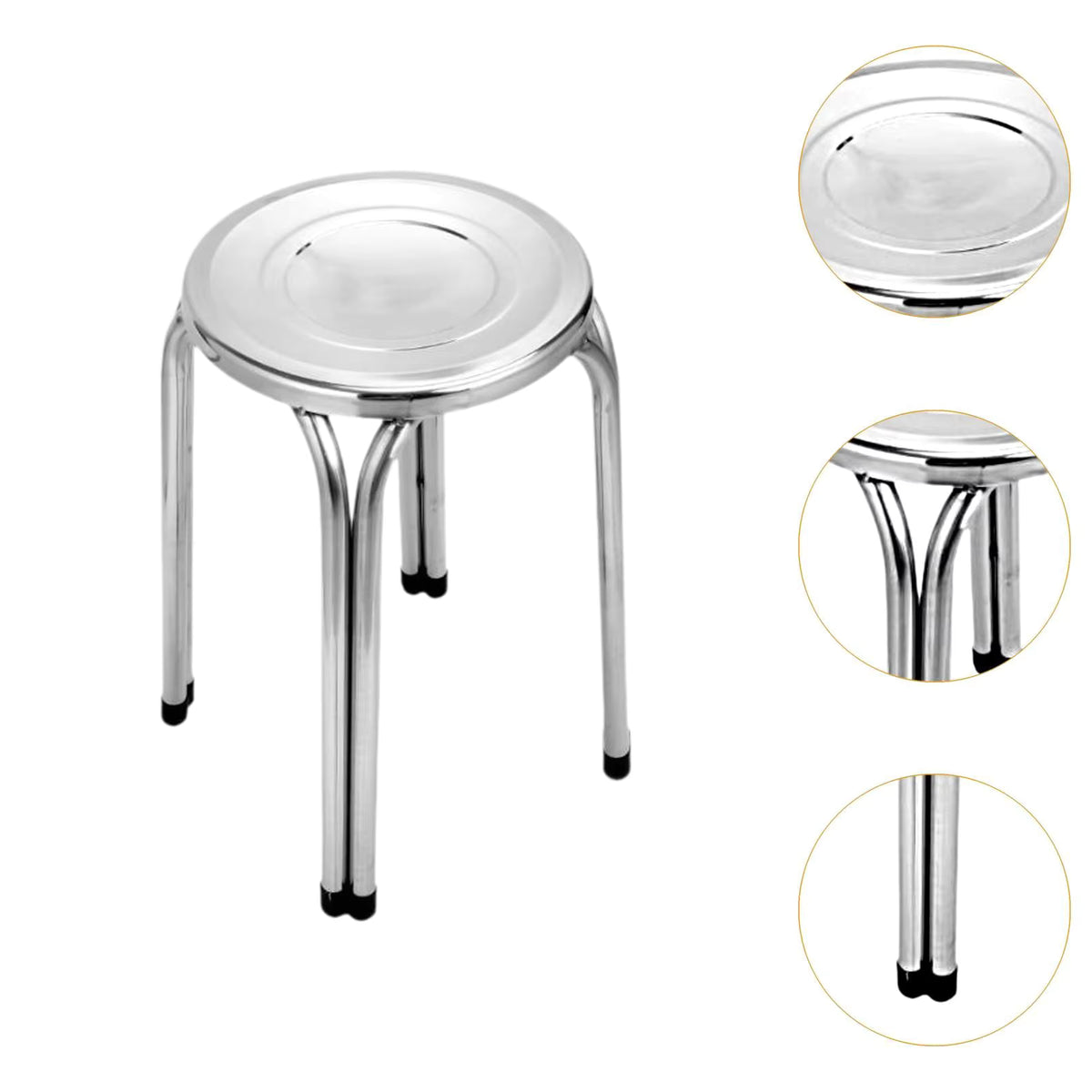 Luno Decor Stainless Steel Stacking Metal Stool